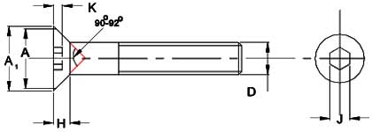 Titanium Countersunk Screw Standard Dimensions